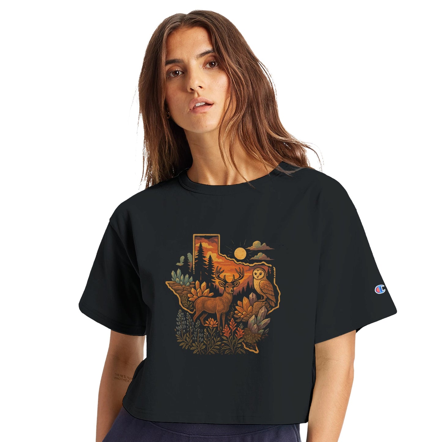 Sacred Fauna Women's Champion Cropped Heritage T-Shirt