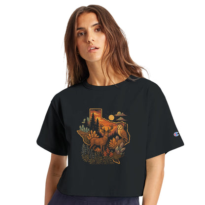 Sacred Fauna Women's Champion Cropped Heritage T-Shirt